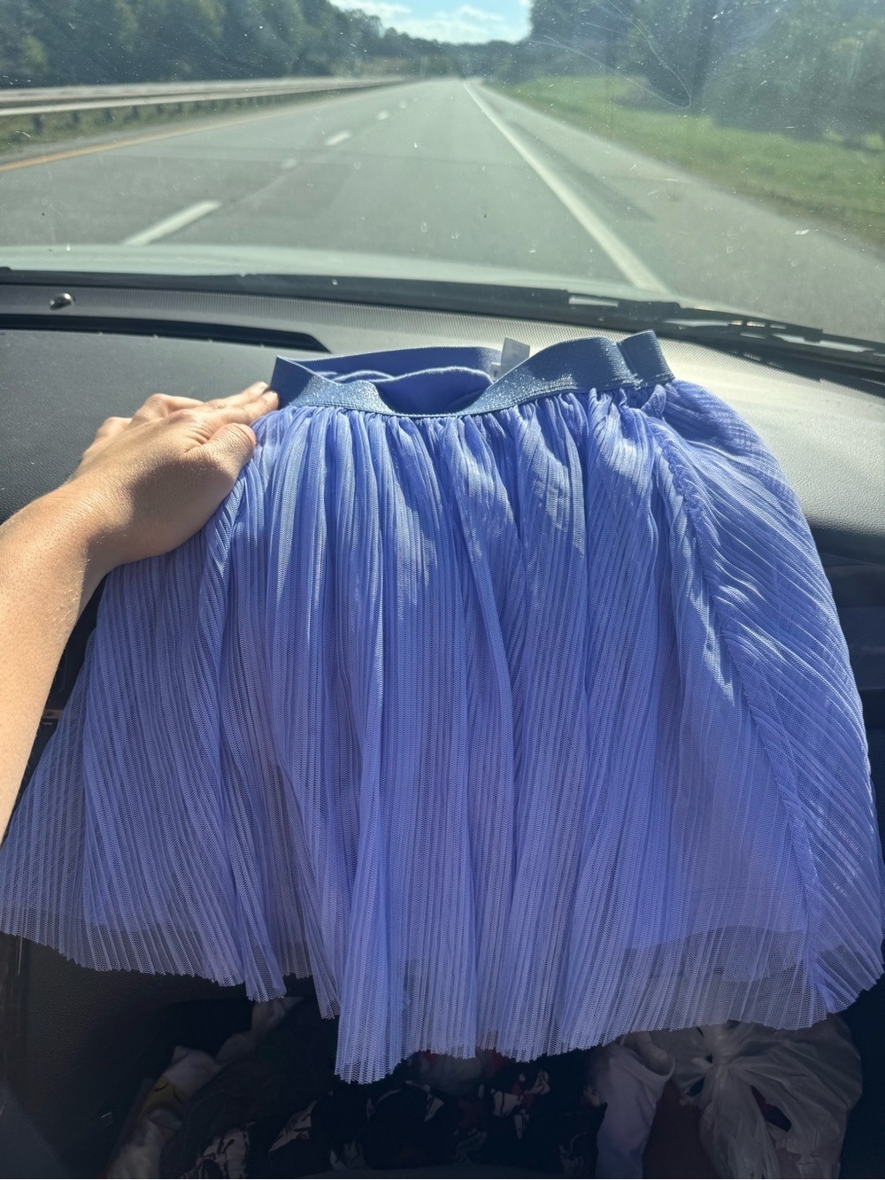 periwinkle blue pleated tulle skirt from crewcuts by J.Crew size 10 like new